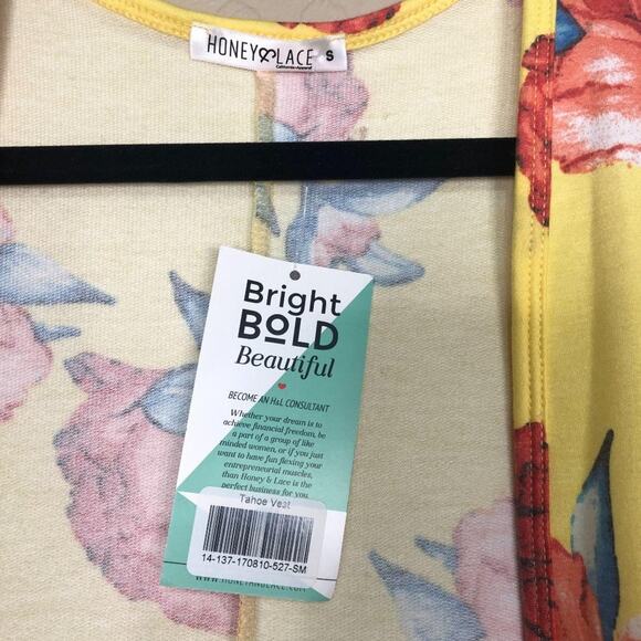 Honey and Lace Tahoe floral sleeveless duster vest Size Small - Picture 3 of 6